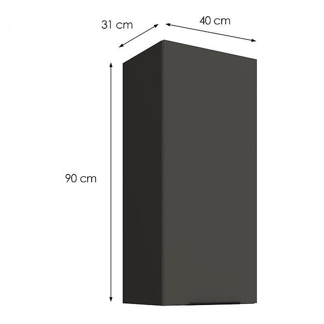 Konyhaszekrény Aria-GR/BL anti fingerprint 40G-90 1F,3