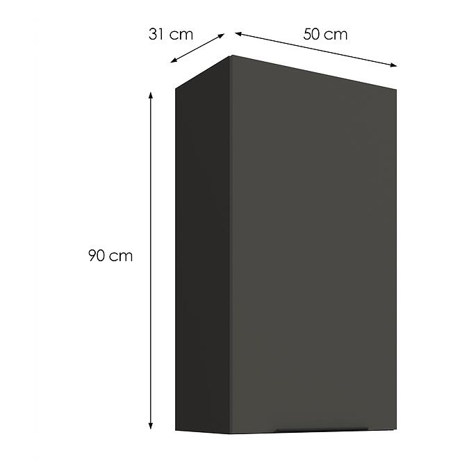 Konyhaszekrény Aria-GR/BL anti fingerprint 50G-90 1F
