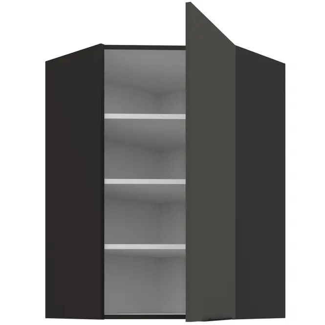 Konyhaszekrény Aria-GR/BL anti fingerprint 60X60 GN-90 1F (45°)