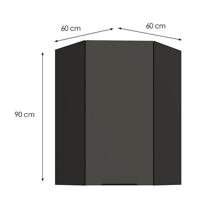 Konyhaszekrény Aria-GR/BL anti fingerprint 60X60 GN-90 1F (45°),3