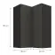 Konyhaszekrény Aria-GR/BL anti fingerprint 60X60 GN-90 2F (90°),3