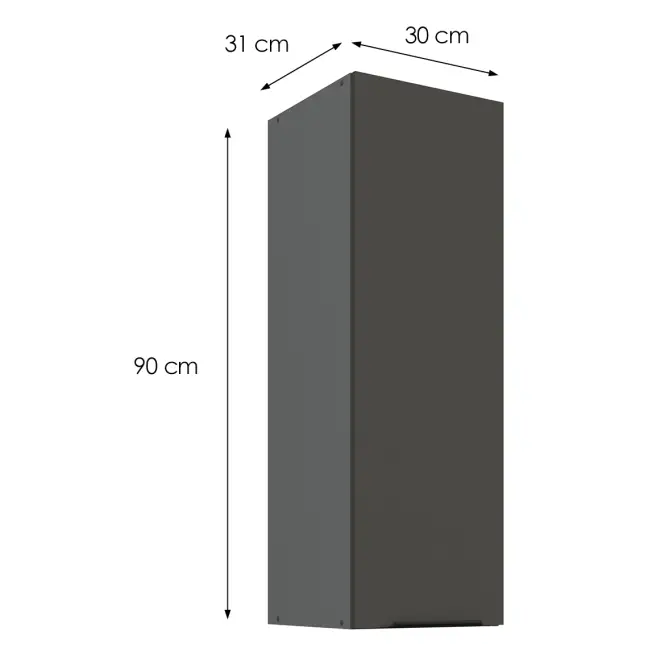 Konyhaszekrény Aria-GR/ANT anti fingerprint 30G-90 1F
