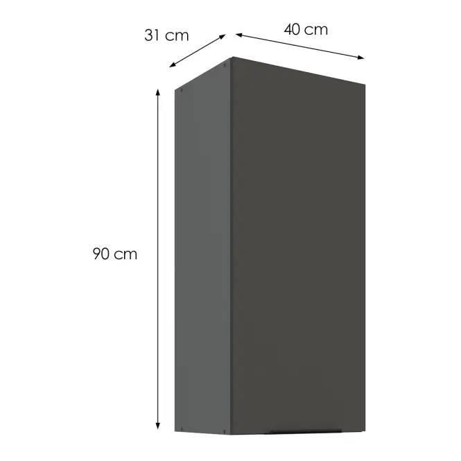 Konyhaszekrény Aria-GR/ANT anti fingerprint 40G-90 1F