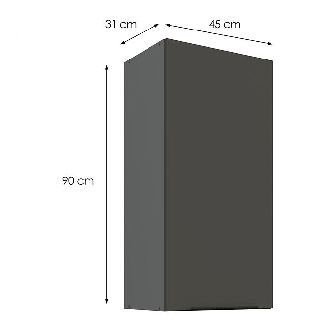 Konyhaszekrény Aria-GR/ANT anti fingerprint 45G-90 1F