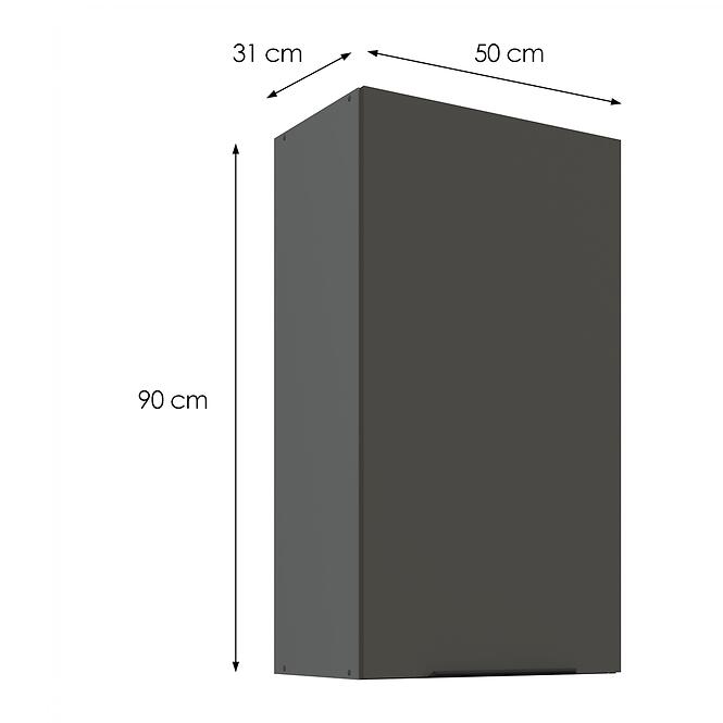 Konyhaszekrény Aria-GR/ANT anti fingerprint 50G-90 1F,3