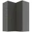 Konyhaszekrény Aria-GR/ANT anti fingerprint 60X60 GN-90 2F (90°)