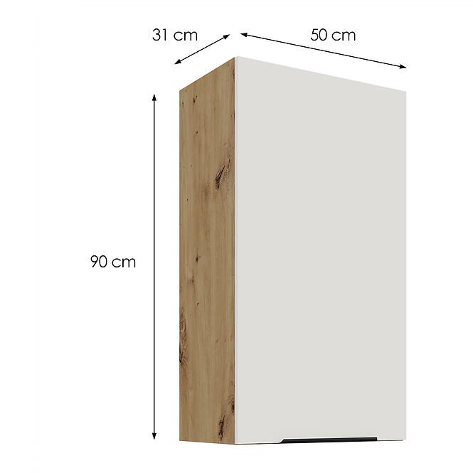 Konyhaszekrény Aria-WH/AR anti fingerprint 50G-90 1F,3