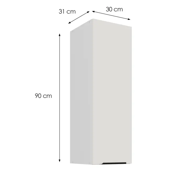 Konyhaszekrény Aria-WH/WH anti fingerprint 30G-90 1F