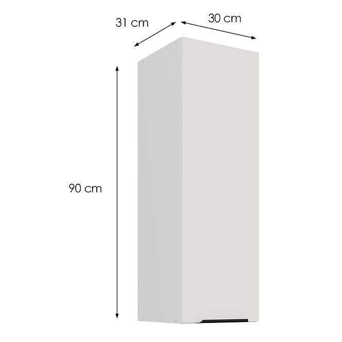 Konyhaszekrény Aria-WH/WH anti fingerprint 30G-90 1F