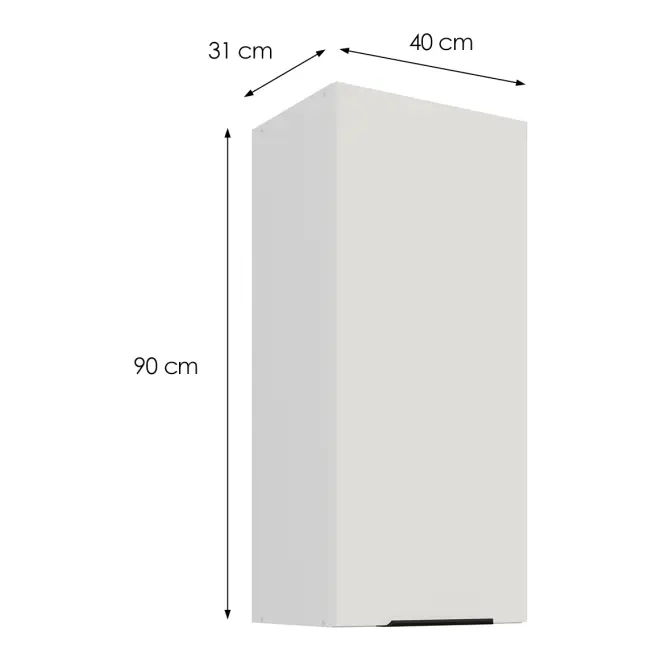 Konyhaszekrény Aria-WH/WH anti fingerprint 40G-90 1F