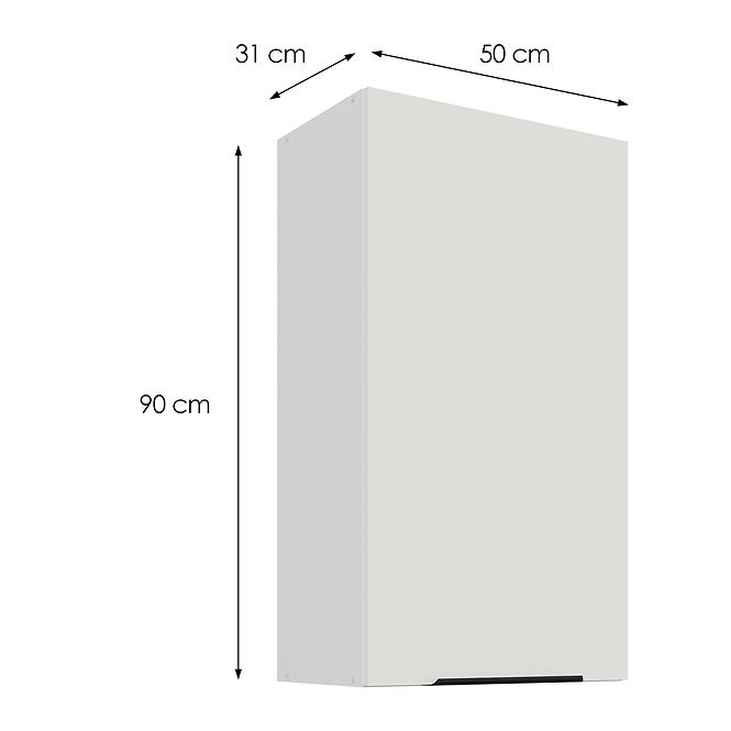 Konyhaszekrény Aria-WH/WH anti fingerprint 50G-90 1F