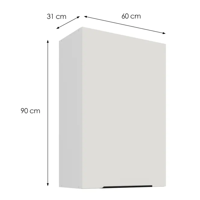 Konyhaszekrény Aria-WH/WH anti fingerprint 60G-90 1F