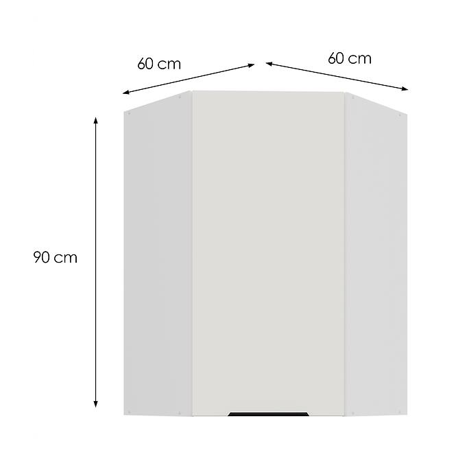 Konyhaszekrény Aria-WH/WH anti fingerprint 60X60 GN-90 1F (45°)
