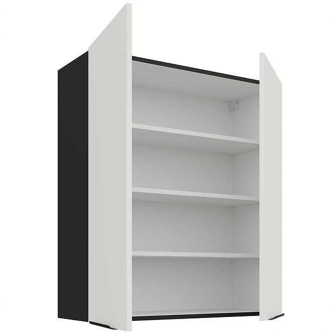 Konyhaszekrény Aria-WH/BL anti fingerprint 80G-90 2F,2