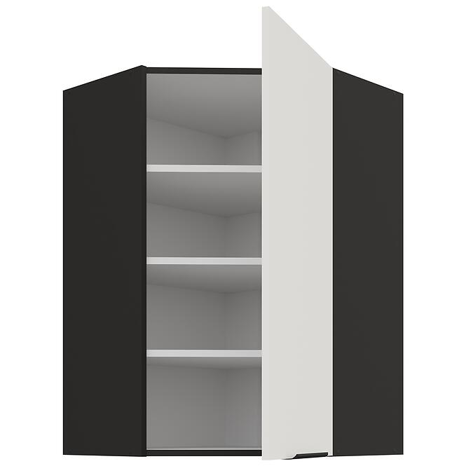 Konyhaszekrény Aria-WH/BL anti fingerprint 60X60 GN-90 1F (45°),2