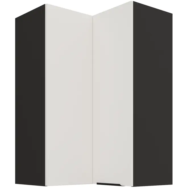 Konyhaszekrény Aria-WH/BL anti fingerprint 60X60 GN-90 2F (90°)