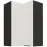 Konyhaszekrény Aria-WH/BL anti fingerprint 60X60 GN-90 2F (90°)
