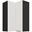 Konyhaszekrény Aria-WH/BL anti fingerprint 60X60 GN-90 2F (90°)