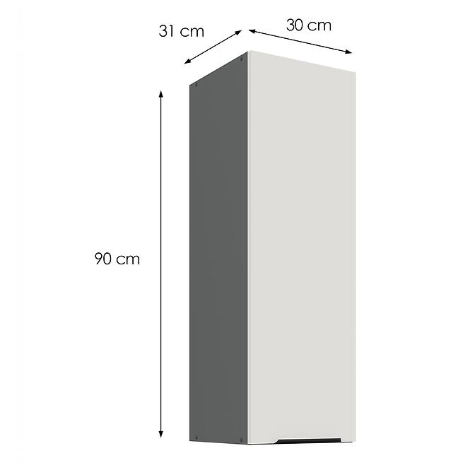Konyhaszekrény Aria-WH/ANT anti fingerprint 30G-90 1F