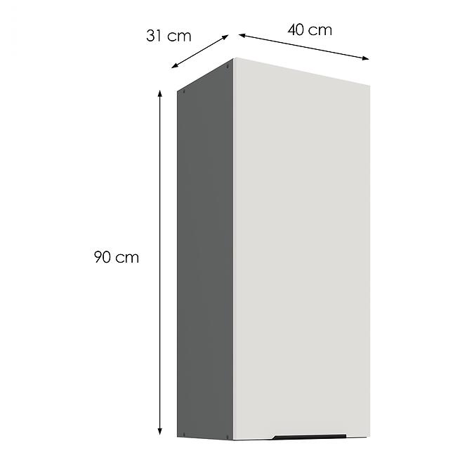 Konyhaszekrény Aria-WH/ANT anti fingerprint 40G-90 1F,3