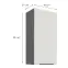 Konyhaszekrény Aria-WH/ANT anti fingerprint 45G-90 1F,3