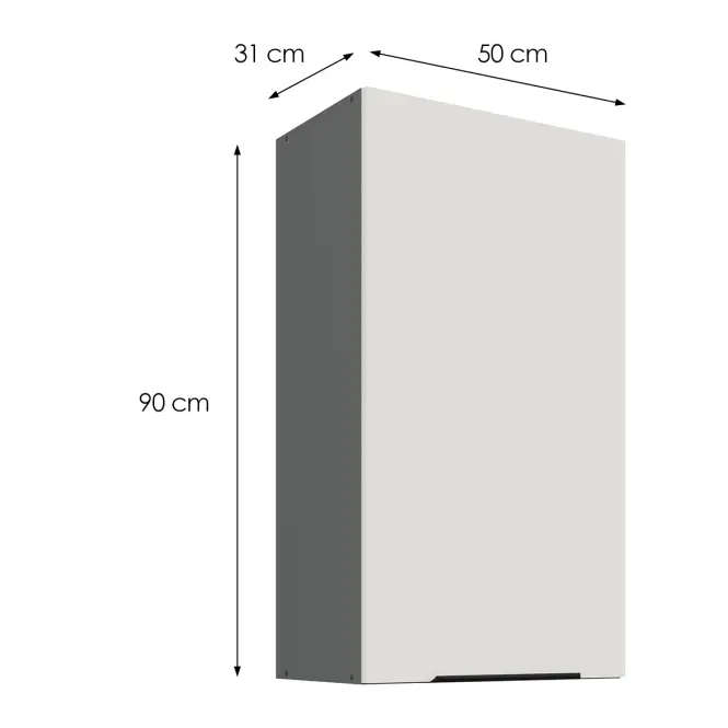 Konyhaszekrény Aria-WH/ANT anti fingerprint 50G-90 1F