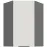 Konyhaszekrény Aria-WH/ANT anti fingerprint 60X60 GN-90 1F (45°)