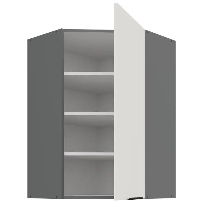 Konyhaszekrény Aria-WH/ANT anti fingerprint 60X60 GN-90 1F (45°),2