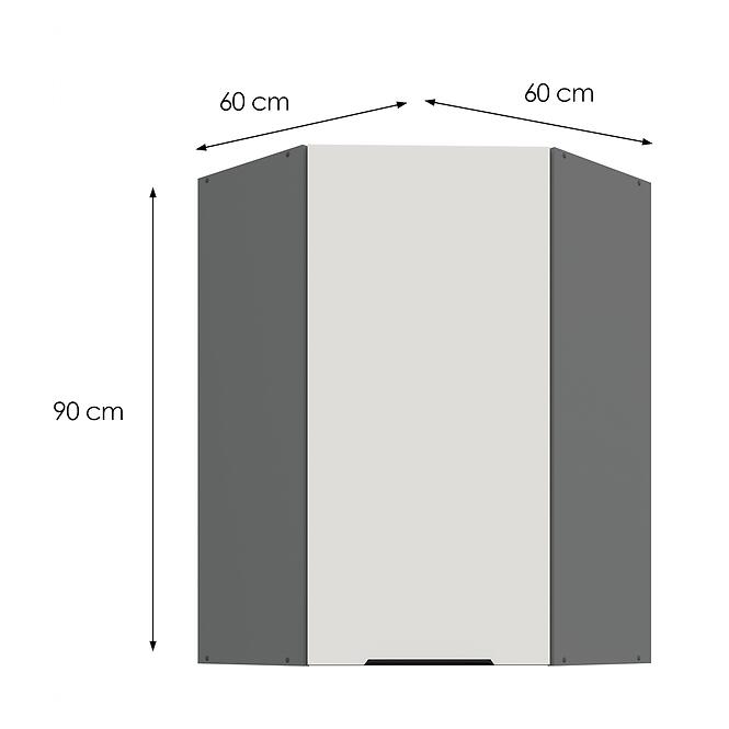 Konyhaszekrény Aria-WH/ANT anti fingerprint 60X60 GN-90 1F (45°)
