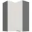 Konyhaszekrény Aria-WH/ANT anti fingerprint 60X60 GN-90 2F (90°)
