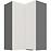 Konyhaszekrény Aria-WH/ANT anti fingerprint 60X60 GN-90 2F (90°)