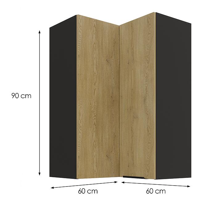 Konyhaszekrény Cremona BL 60X60 GN-90 2F (90°)