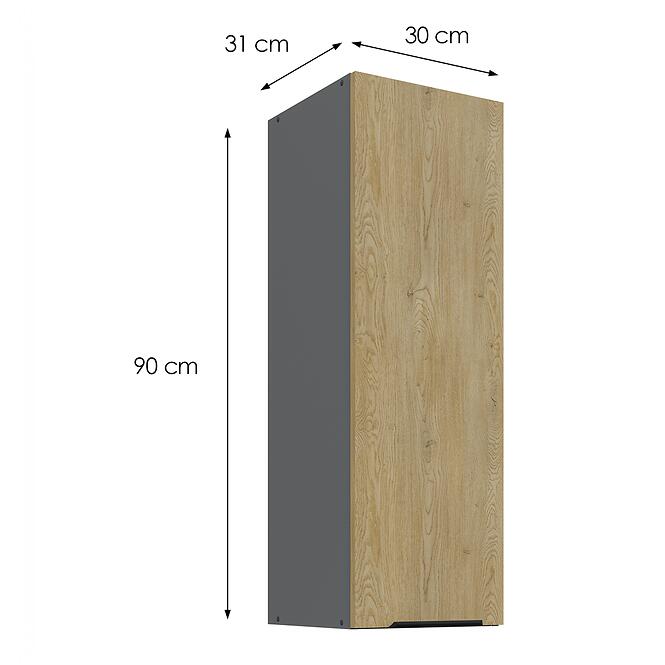 Konyhaszekrény Cremona ANT 30G-90 1F,3