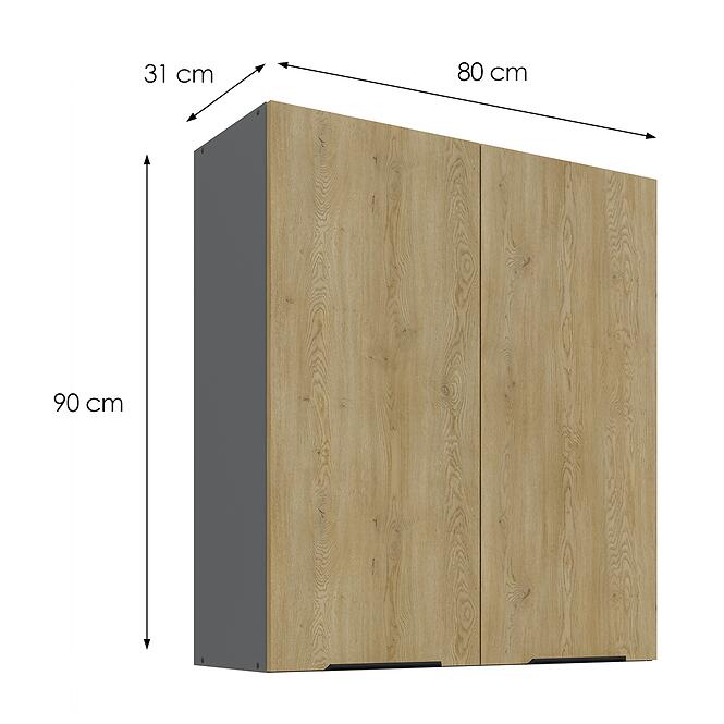 Konyhaszekrény Cremona ANT 80G-90 2F