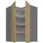 Konyhaszekrény Cremona ANT 60X60 GN-90 2F (90°),2