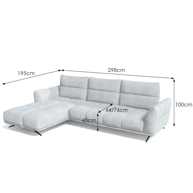 Sarokgarnitúra szett Giovanni LC-2R Perfect Harmony 80 szürke