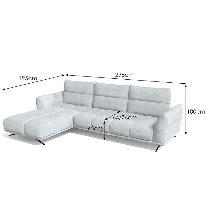 Sarokgarnitúra szett Giovanni LC-2R Perfect Harmony 80 szürke,4