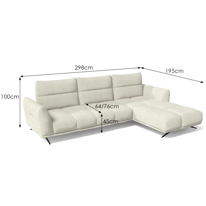 Sarokgarnitúra szett Giovanni 2R-LC Perfect Harmony 02 krém