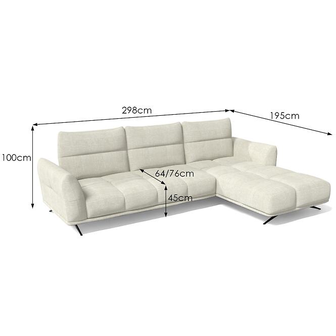 Sarokgarnitúra szett Giovanni 2R-LC Perfect Harmony 02 krém