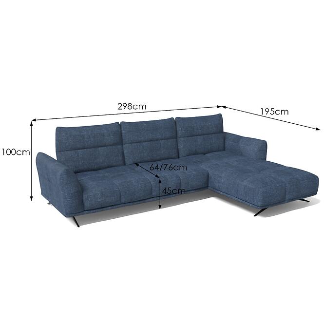 Sarokgarnitúra szett Giovanni 2R-LC Perfect Harmony 77 sötétkék,4