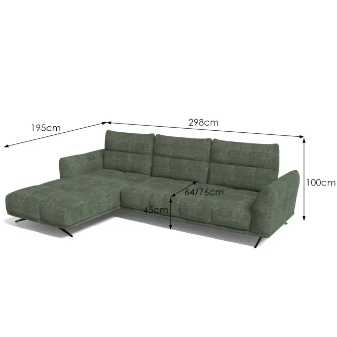 Sarokgarnitúra szett Giovanni LC-2R Perfect Harmony 39 zöld