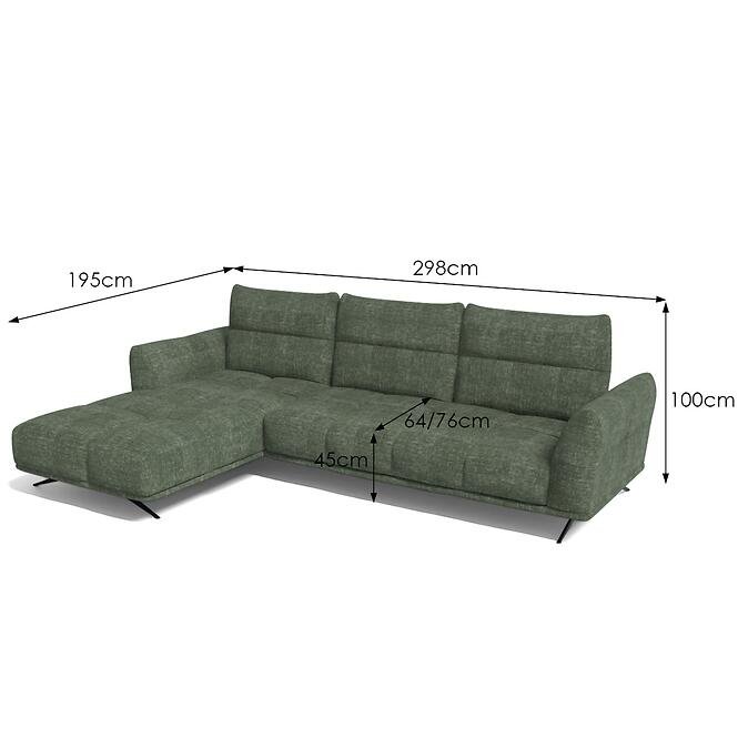 Sarokgarnitúra szett Giovanni LC-2R Perfect Harmony 39 zöld,4