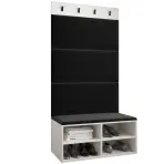 Előszobafal Miro fehér panel fekete