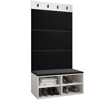Előszobafal Miro fehér panel fekete
