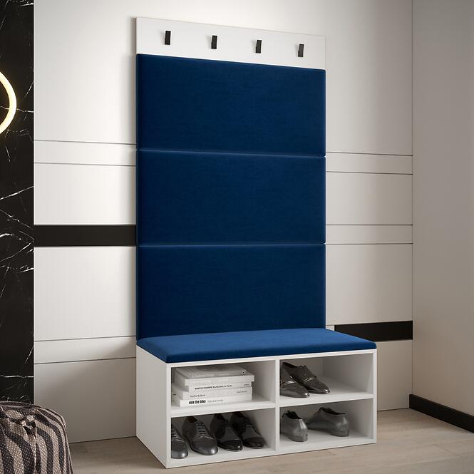Előszobafal Miro fehér panel kék