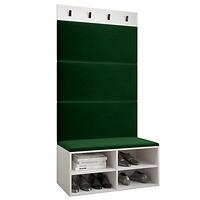 Előszobafal Miro fehér panel zöld