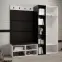Előszobafal Miro fehér panel fekete eco,4