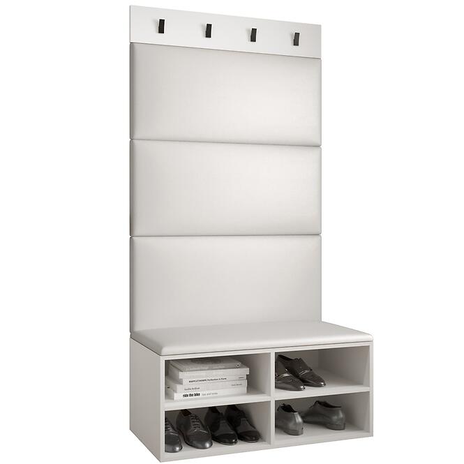 Előszobafal Miro fehér panel fehér eco