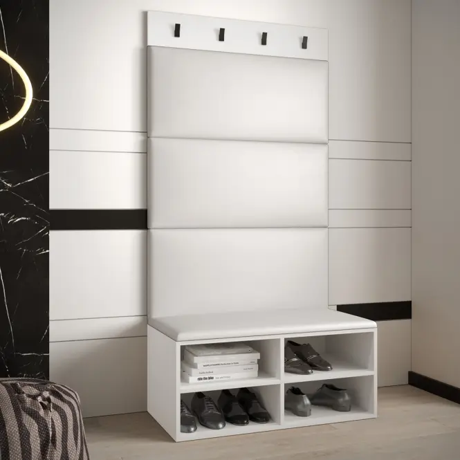 Előszobafal Miro fehér panel fehér eco,3