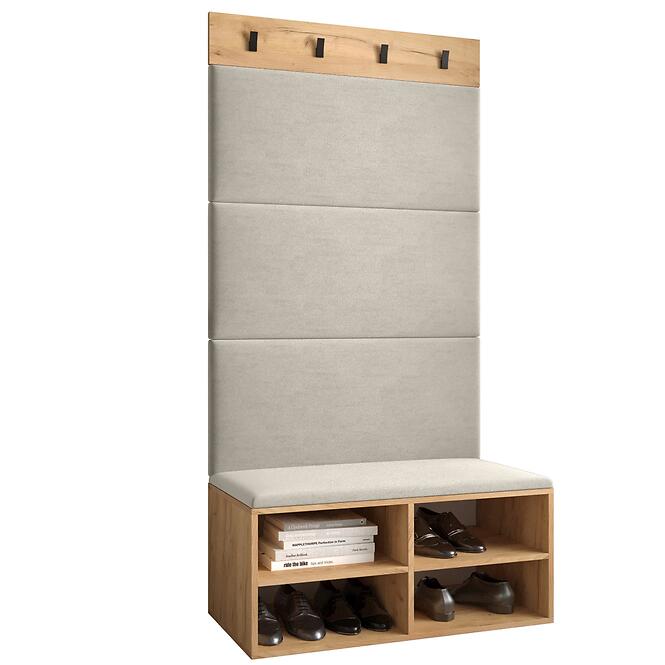 Előszobafal Miro tölgy craft panel bézs